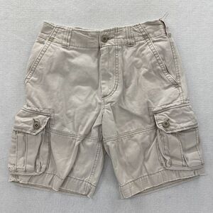 Abercrombie & Fitch Cargo Shorts Sz 12 Beige Khaki‎ Military Style Type A.92